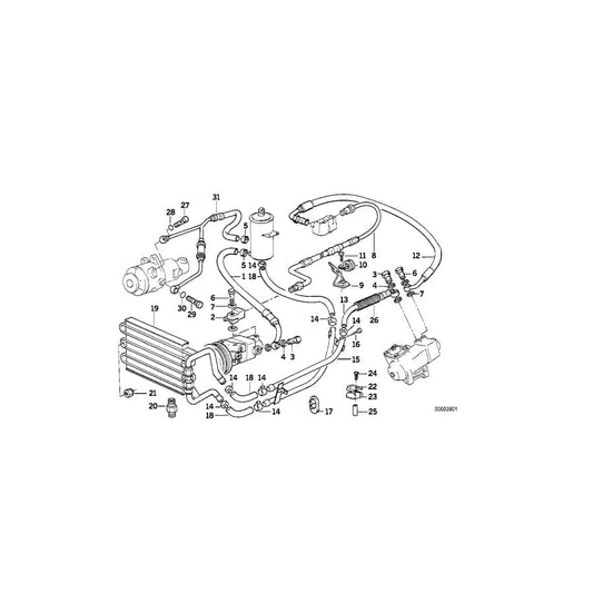 Genuine BMW 32411139310 E31 Relief Valve (Inc. 850Ci)