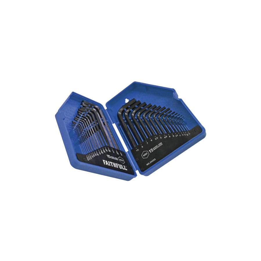 Faithfull FAIHKS30MAF Metric/Imperial Hex Key Set, 30 Piece
