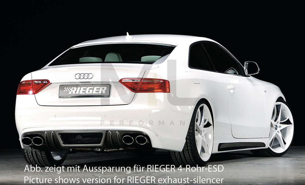 Rieger 00099075 Audi B8 B81 A5 Rear Diffuser 2 | ML Performance UK Car Parts