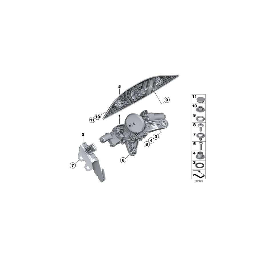 Genuine BMW 61627254950 F31 F11 Covering Cap (Inc. 328i, 316i & 335i)