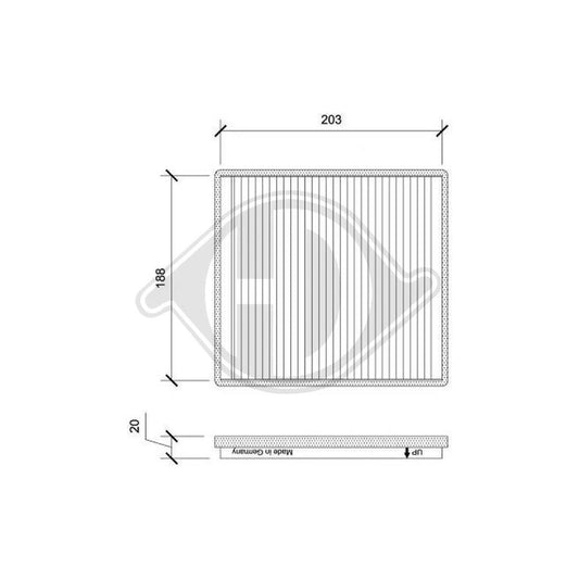 DIEDERICHS DCI0200 Pollen Filter For Chevrolet Spark