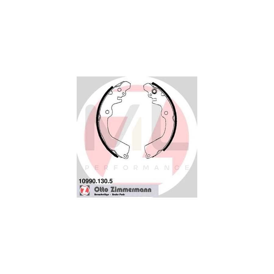 ZIMMERMANN 10990.130.5 Brake Shoe Set without accessories