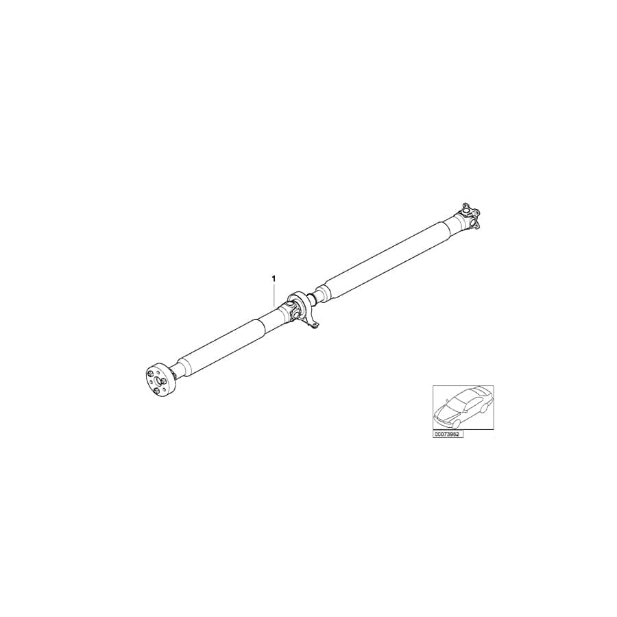 Genuine BMW 26111229551 E46 Manual Drive Shaft Transmission L=1608mm (Inc. 320Ci & 320i)