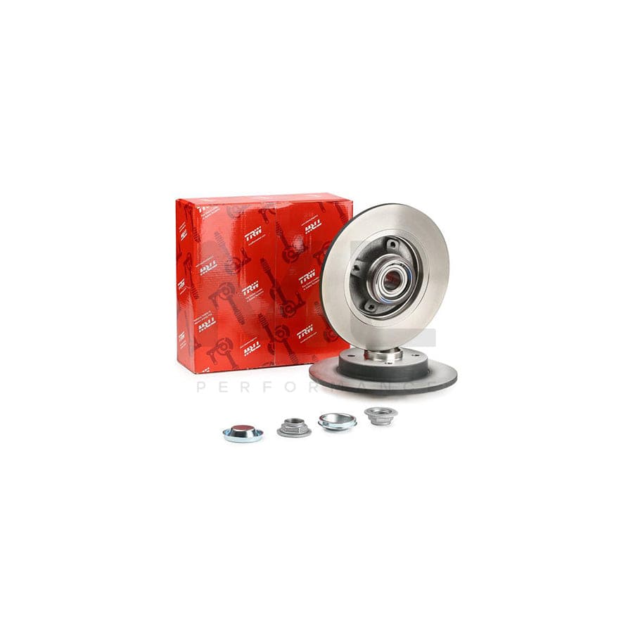 TRW DF2059BS Brake Disc Solid, with ABS sensor ring, with wheel bearing  - 1 piece