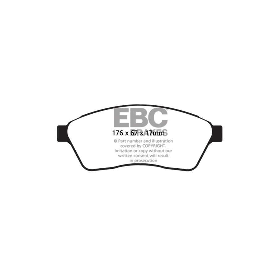 EBC DP41859R Cadillac Saab Yellowstuff Front Brake Pads (Inc. SRX & 9-4X) 2 | ML Performance UK Car Parts