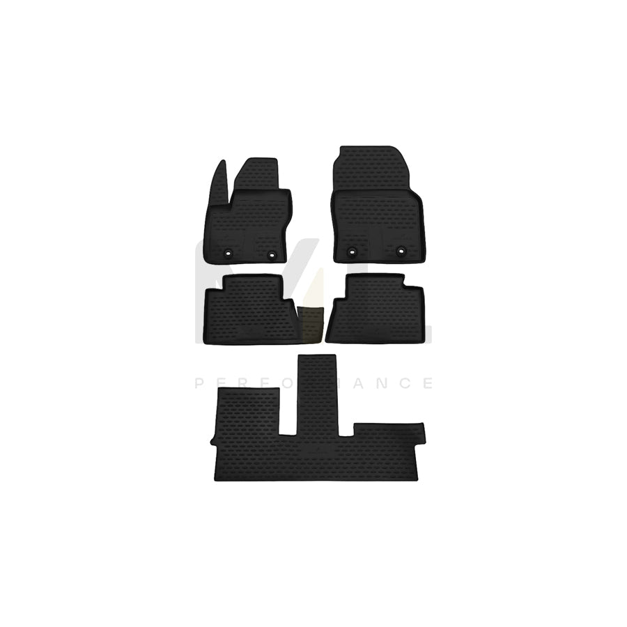 WALSER Tailored, XTR 75140 Floor mat set Elastomer, Centre, Front and Rear