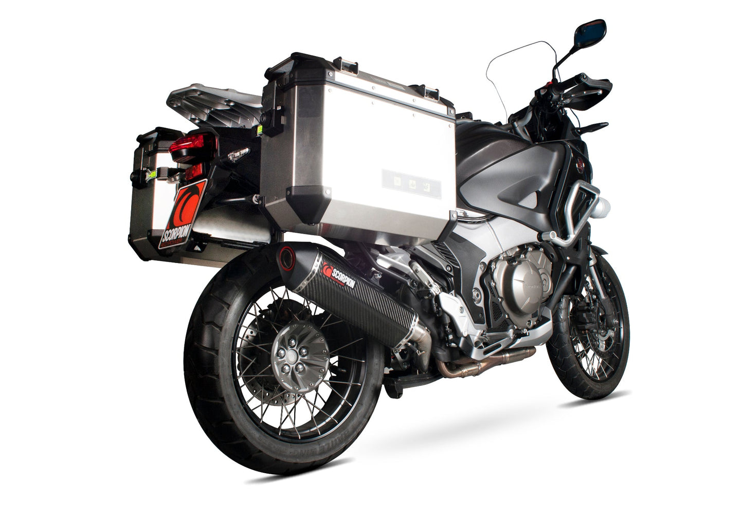 Scorpion RHA156CEO Honda VFR1200 X Crosstourer Serket Parallel Slip-On - Carbon Fibre Sleeve | ML Performance UK UK