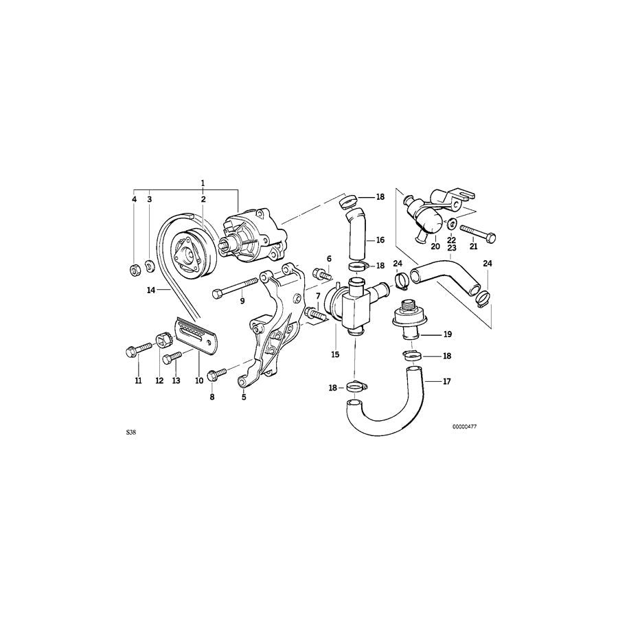 Genuine BMW 11721312977 E34 Fan Belt 12,5X975 SRC (Inc. M5 3.6)