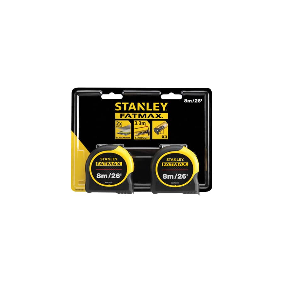 STANLEY® STA581558 FatMax® Classic Tape Twin Pack 8m/26ft (Width 32mm)