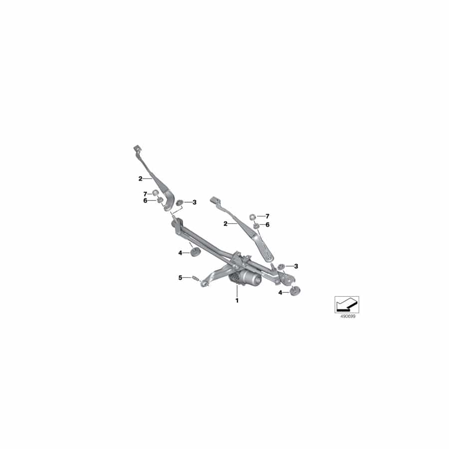 Genuine BMW 61619465120 G29 Wiper Arm, Driver's Side (Inc. Z4)