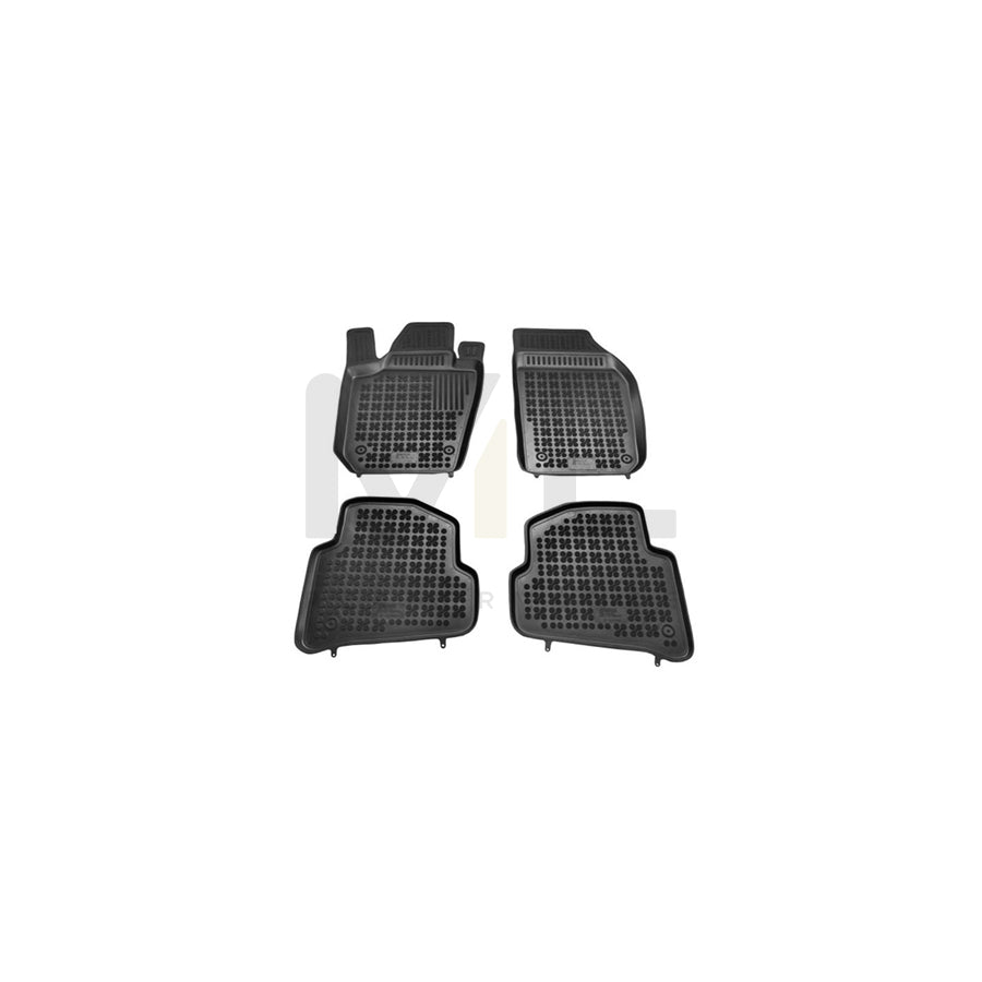 REZAW PLAST Tailored 200211 Floor mat set for SKODA FABIA Elastomer, Front and Rear, Quantity: 4, Black
