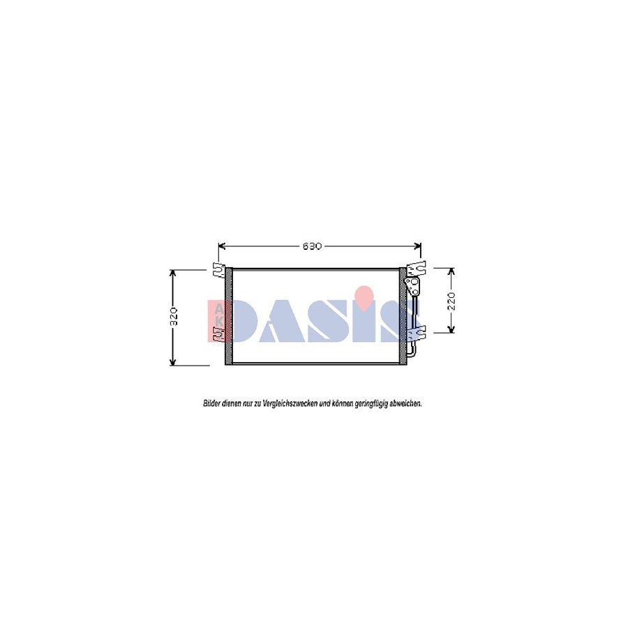 AKS Dasis 142004N Air Conditioning Condenser for Mitsubishi L 400