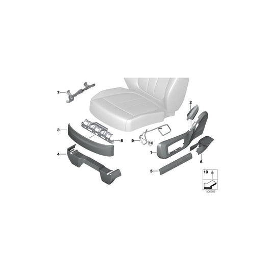 Genuine BMW 52208494744 G07 Cap Outer Right SCHWARZ (Inc. X7 40iX, X7 M50iX & X7 M50dX)