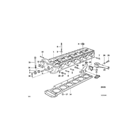 Genuine BMW 11121401351 E34 Cylinder Head Gasket Asbestos-Free 1,82mm (Inc. M5)