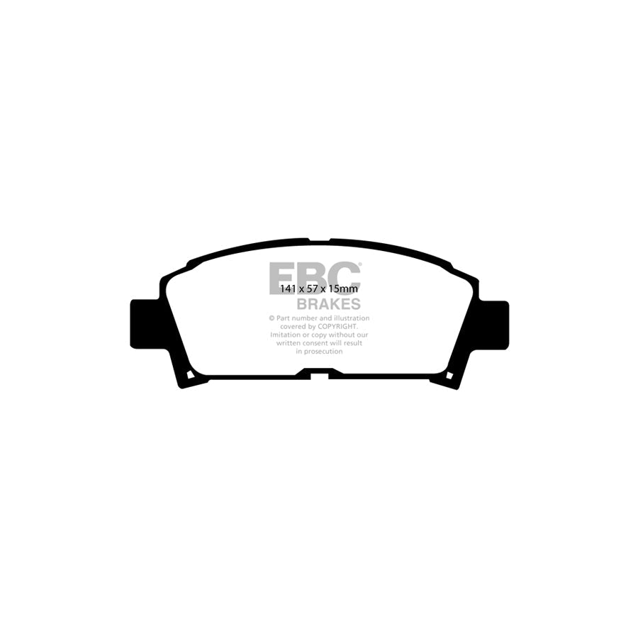 EBC PD01KF1438 Toyota Avensis Greenstuff Front Brake Pad & Plain Disc Kit  - Akebono Caliper 2 | ML Performance UK Car Parts