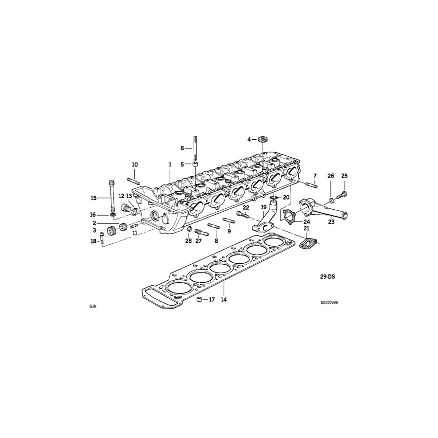 Genuine BMW 11121401352 E34 Gasket Set Cylinder Head Asbestos Free (Inc. M5)