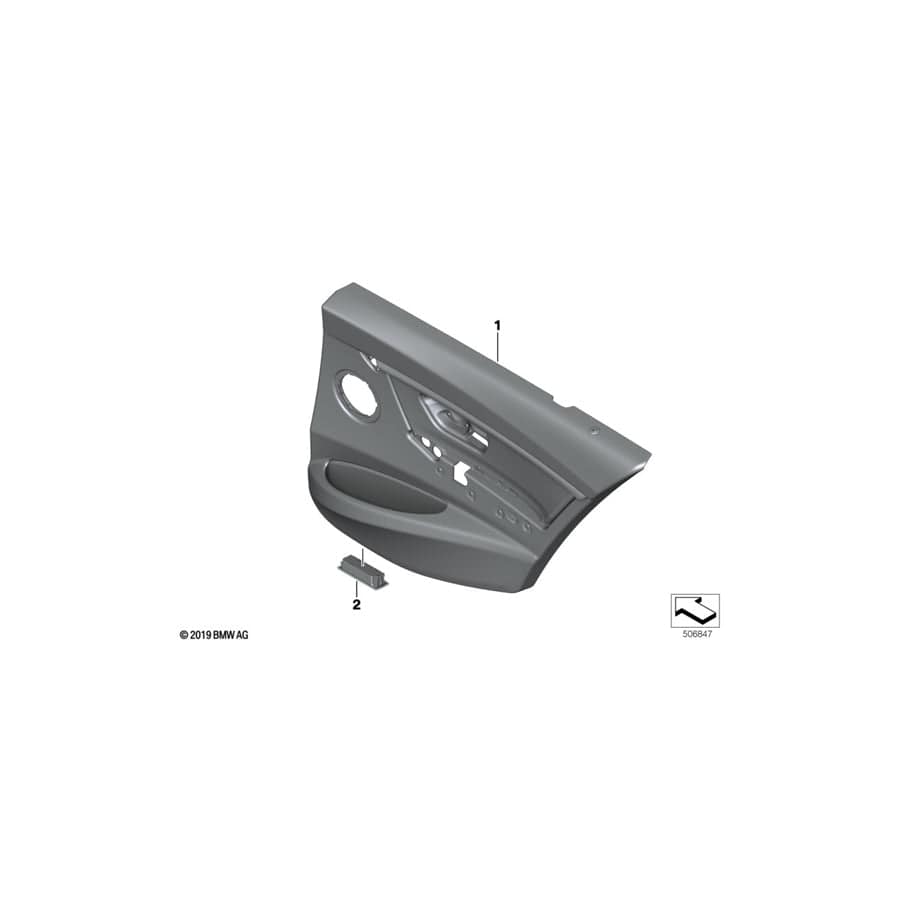 Genuine BMW 51427281476 F31 F30 Accent Modling, Rear Right OYSTER (Inc. 325d, 328d & 335i)