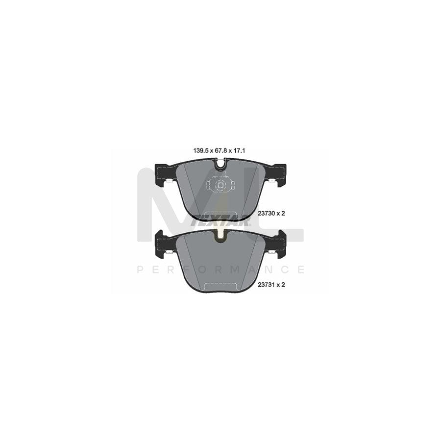 TEXTAR 2373007 Brake pad set prepared for wear indicator