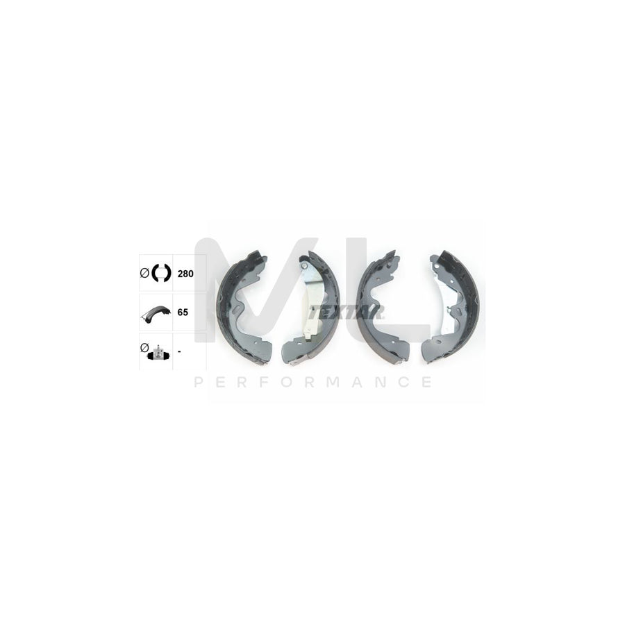 TEXTAR 91065100 Brake Shoe Set with handbrake lever