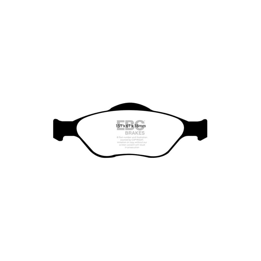 EBC PD01KF557 Ford Mazda Greenstuff Front Brake Pad & Plain Disc Kit  2 | ML Performance UK Car Parts