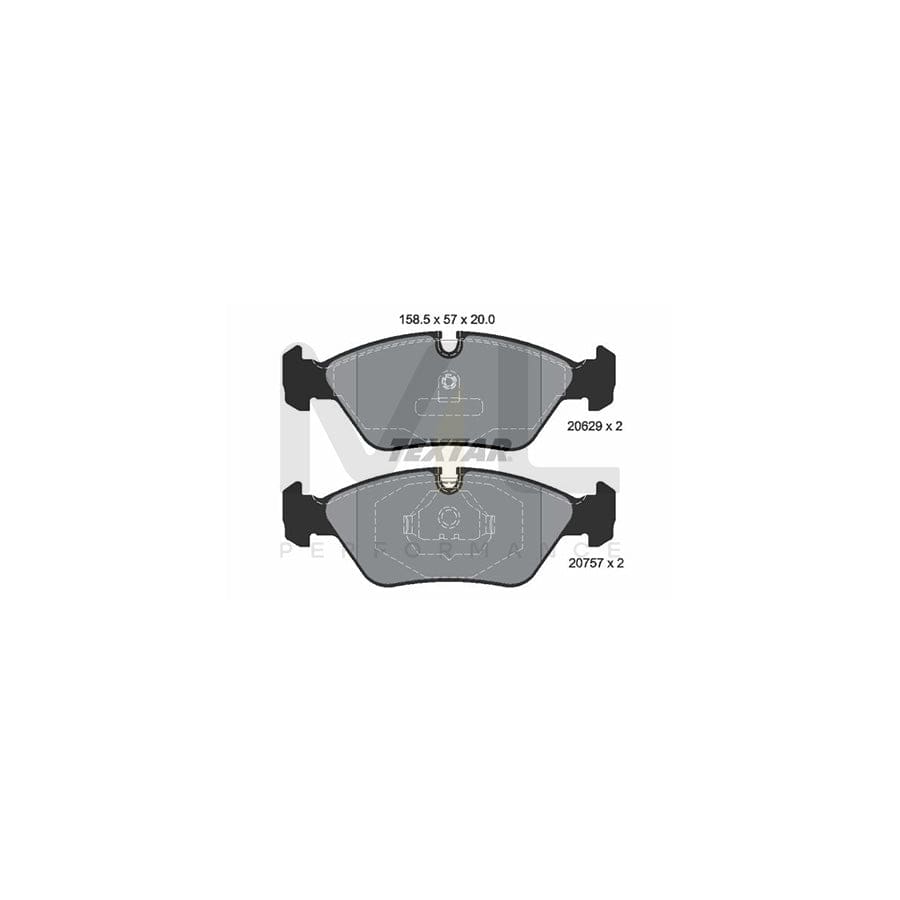 TEXTAR 2062902 Brake pad set prepared for wear indicator
