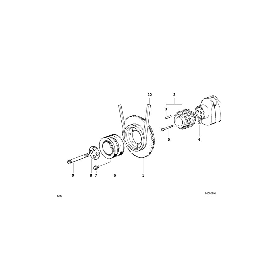 Genuine BMW 11211318991 E34 Sprocket (Inc. M5 & M5 3.8)
