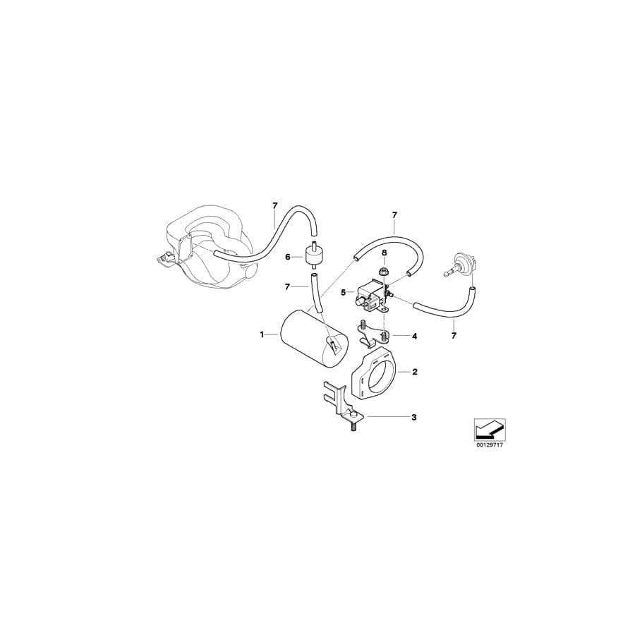 Genuine BMW 11611734775 E36 Bracket For Electric Changeover Valve (Inc. 318i & 318is)