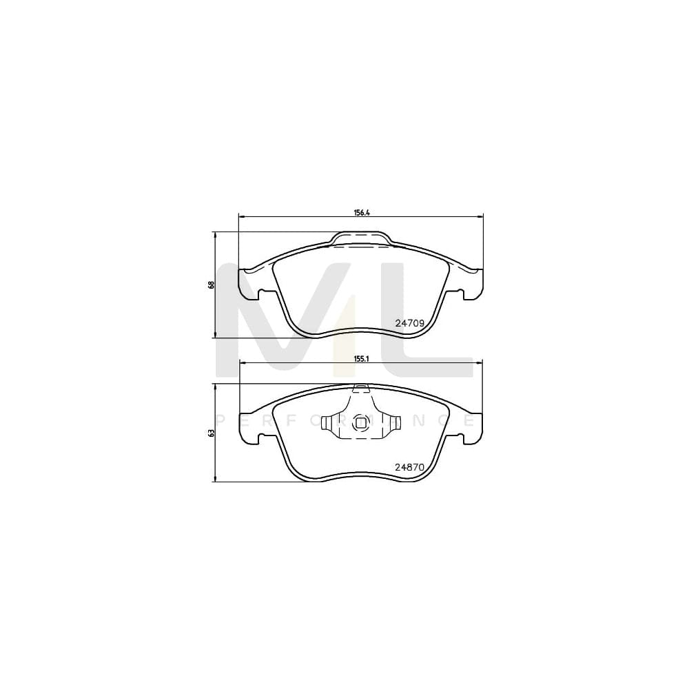 Hella 8DB 355 014-801 Brake Pad Set Not Prepared For Wear Indicator | ML Performance Car Parts