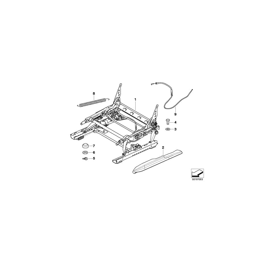 Genuine BMW 52107181115 E46 E63 Bowden Cable, Easy Entry, Left (Inc. 635d, 330Cd & 325ti)