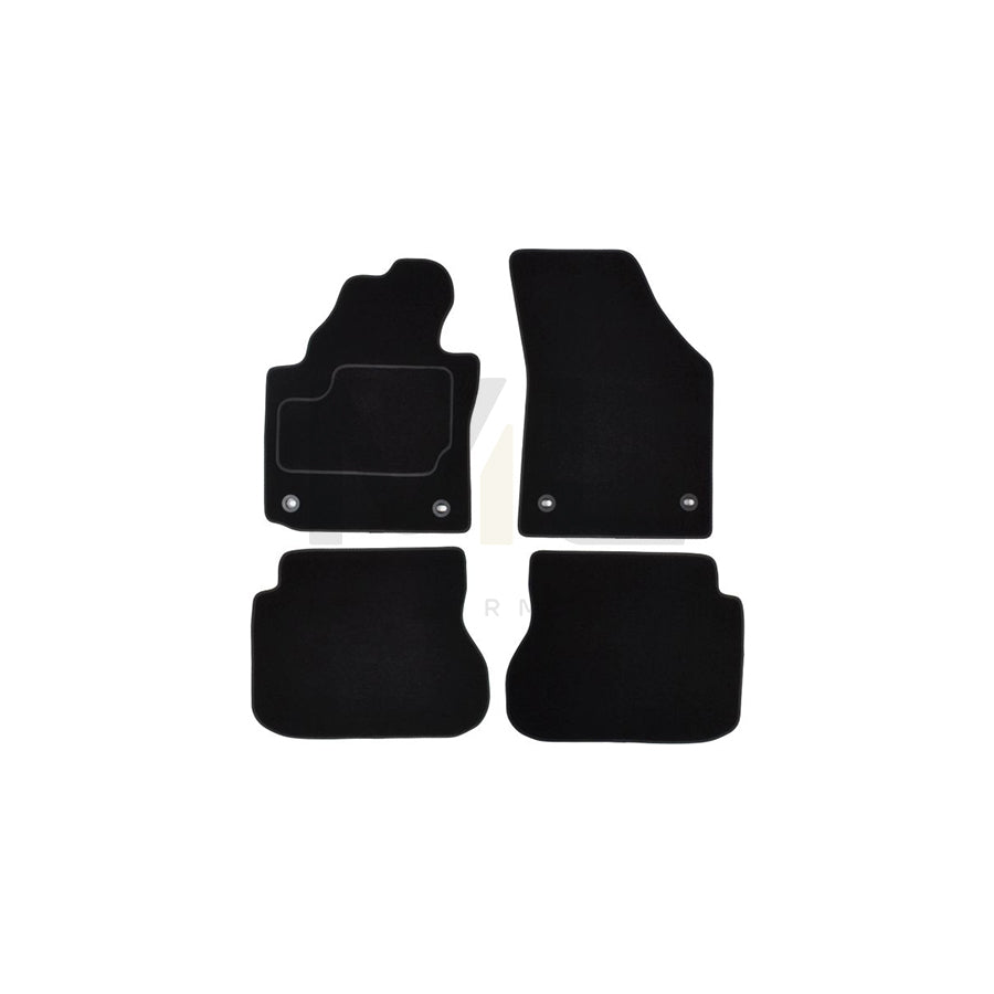 MAMMOOTH A041 VW50 PRM 01 Floor mat set for VW CADDY Textile, Front and Rear, Quantity: 4, Black