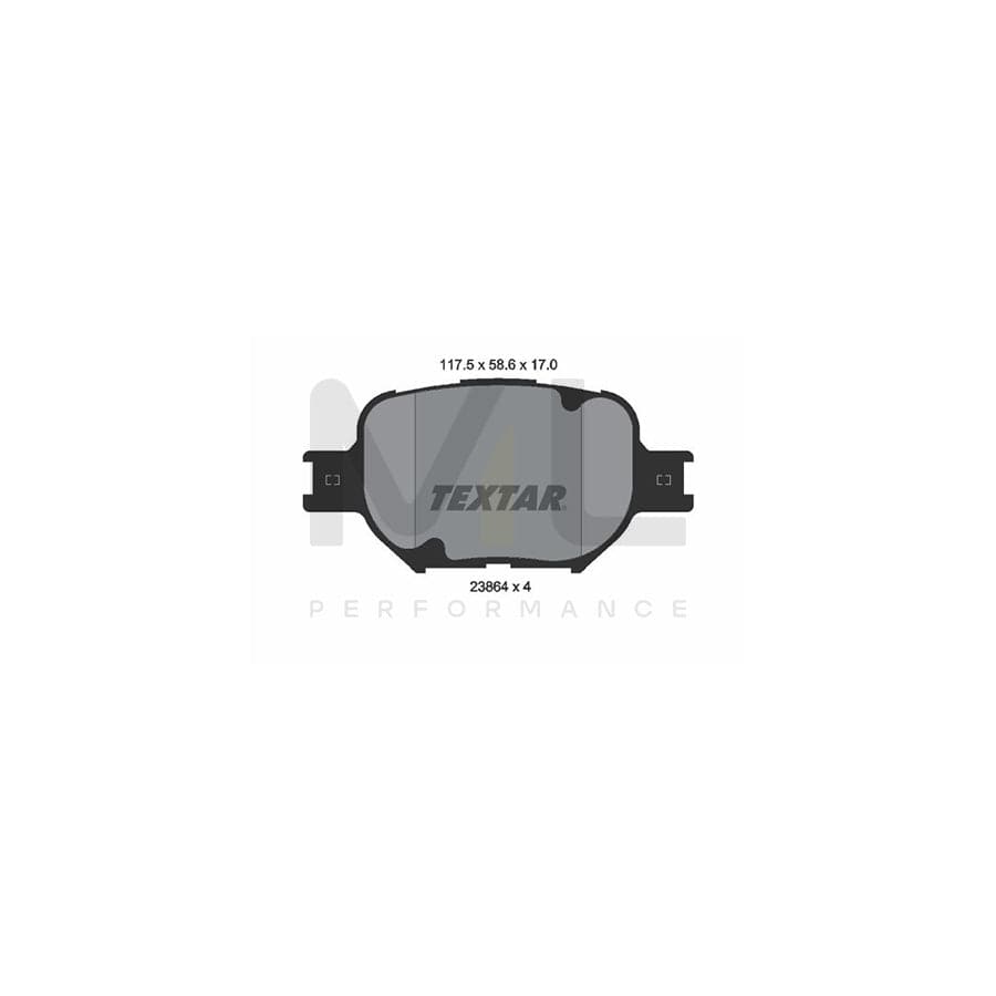 TEXTAR 2386401 Brake pad set not prepared for wear indicator