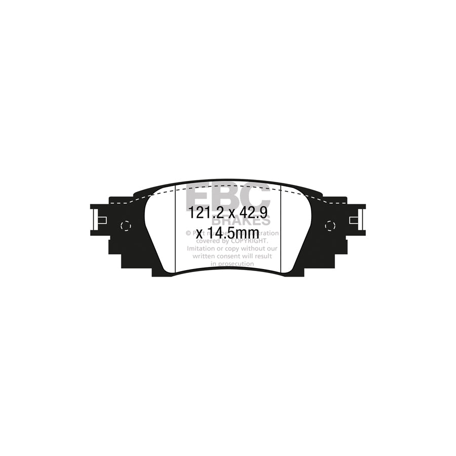 EBC DP43080R Lexus Suzuki Toyota Yellowstuff Rear Brake Pads - Akebono Caliper 2 | ML Performance UK Car Parts