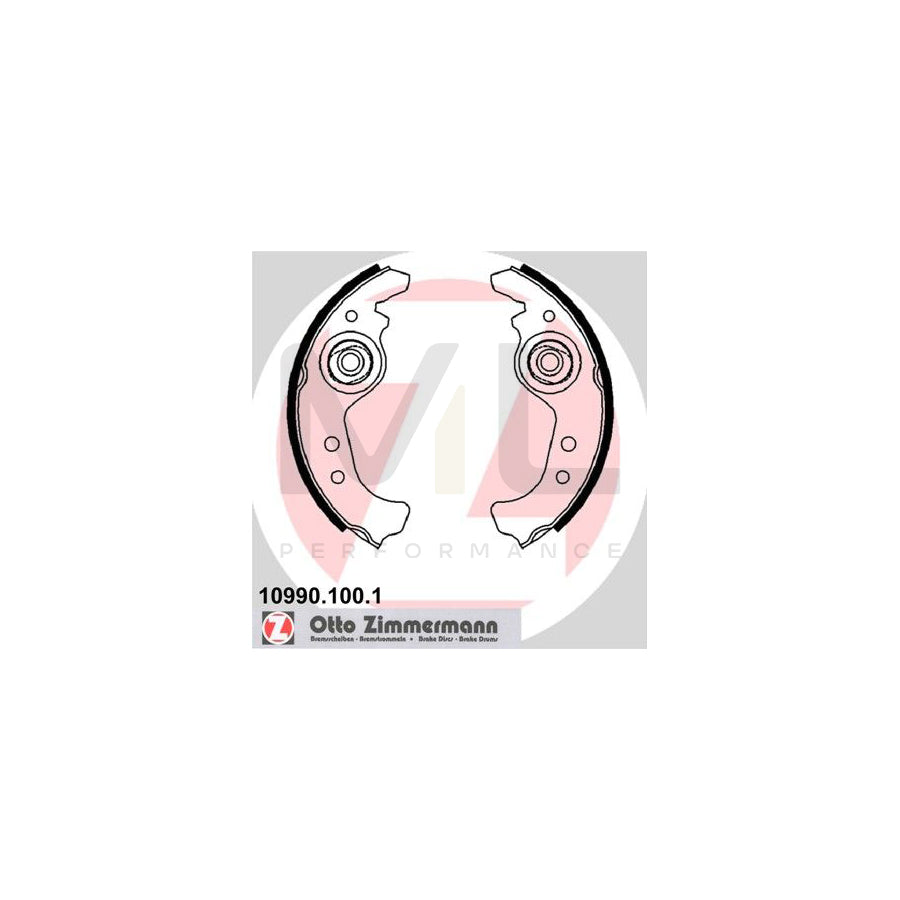 ZIMMERMANN 10990.100.1 Brake Shoe Set Photo corresponds to scope of supply
