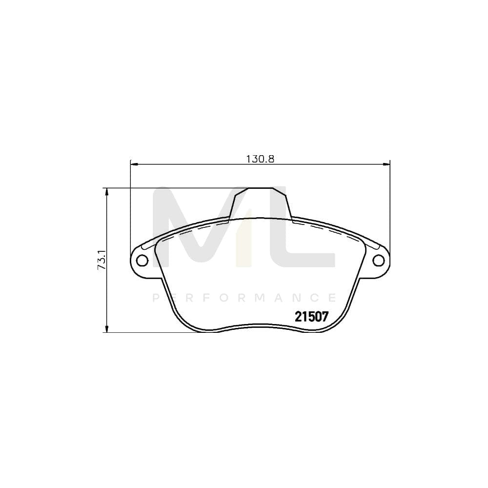 Hella 8DB 355 019-071 Brake Pad Set For Peugeot 605 Saloon Incl. Wear Warning Contact | ML Performance Car Parts