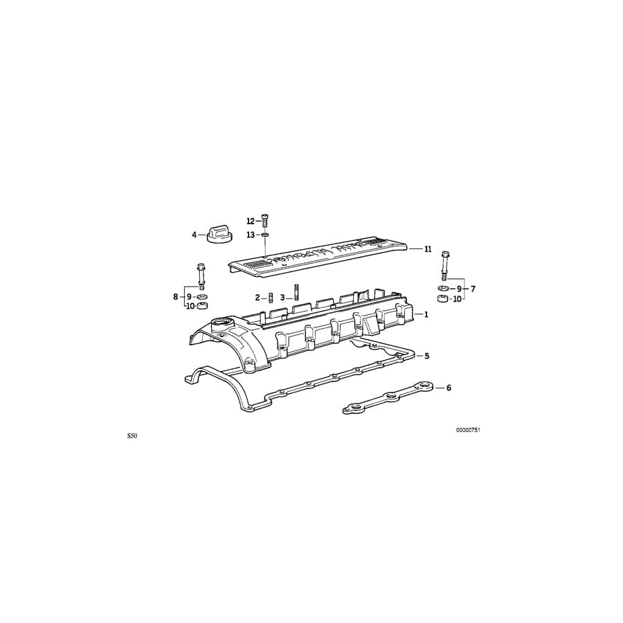 Genuine BMW 11121403470 E36 Collar Screw M6X42 (Inc. M3 & Z3 M)
