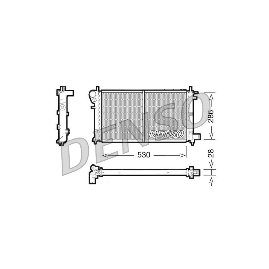 DENSO DRM21003 Engine Radiator for Peugeot 106 I Hatchback