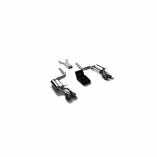 Armytrix MB046-QS19M Valvetronic Exhaust System Mercedes Benz C63 AMG W204 2008-2014 with Quad Matte 
Black Oval | ML Performance UK UK Car Parts