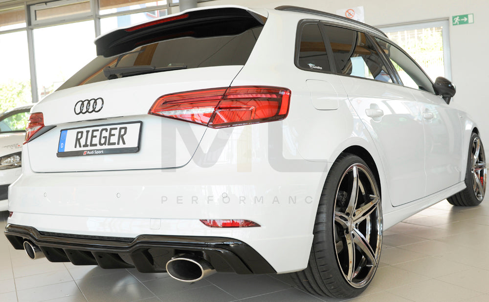Rieger 00088183 Audi 8V Rear Diffuser (A3 & S3) 10 | ML Performance UK Car Parts