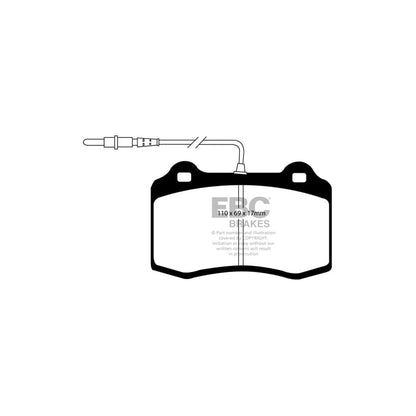 EBC PD11KF025 Peugeot 406 Greenstuff Front Brake Pad & GD Disc Kit - ATE Caliper 2 | ML Performance UK Car Parts