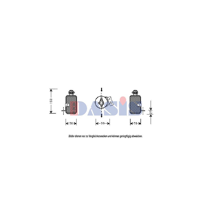 AKS Dasis 801470N Dryer, Air Conditioning for Jeep Cherokee II (Xj)