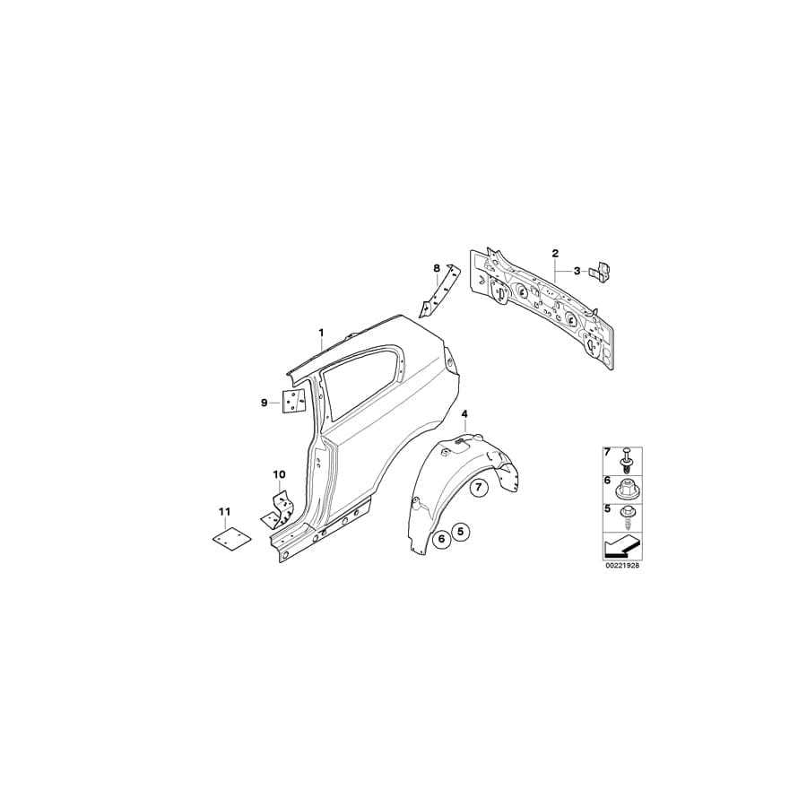 Genuine BMW 51111908077 G29 E64 F39 Expanding Rivet D = 6mm (Inc. 216d, 335d & 328dX)