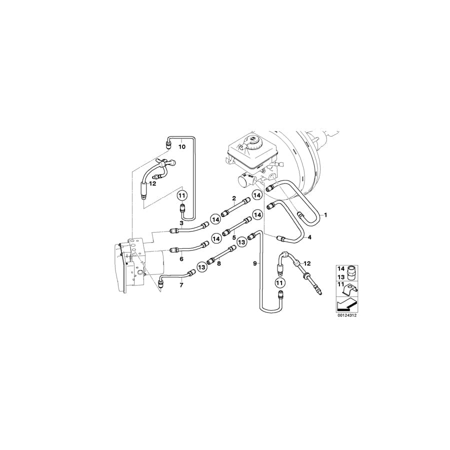 Genuine BMW 34326780398 E60 E63 E61 Pipe (Inc. 530xd, 520i & 530d)