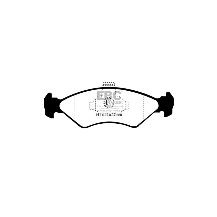 EBC PD01KF558 Ford Mazda Greenstuff Front Brake Pad & Plain Disc Kit  (Inc. Fiesta Mk4 & 121) 2 | ML Performance UK Car Parts