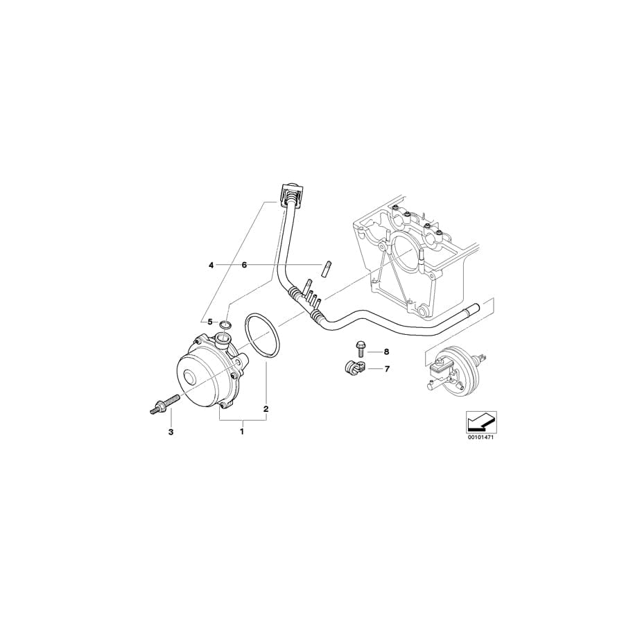 Genuine BMW 11667789625 E65 Vacuum Pipe (Inc. 740d)