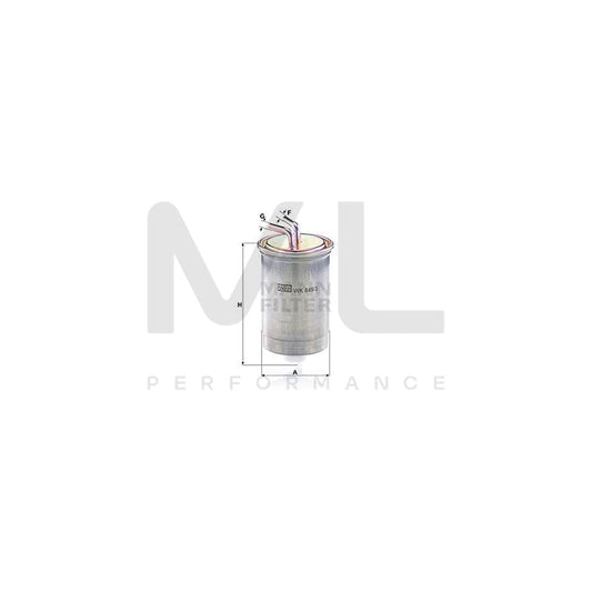 MANN-FILTER WK 845/3 Fuel filter In-Line Filter