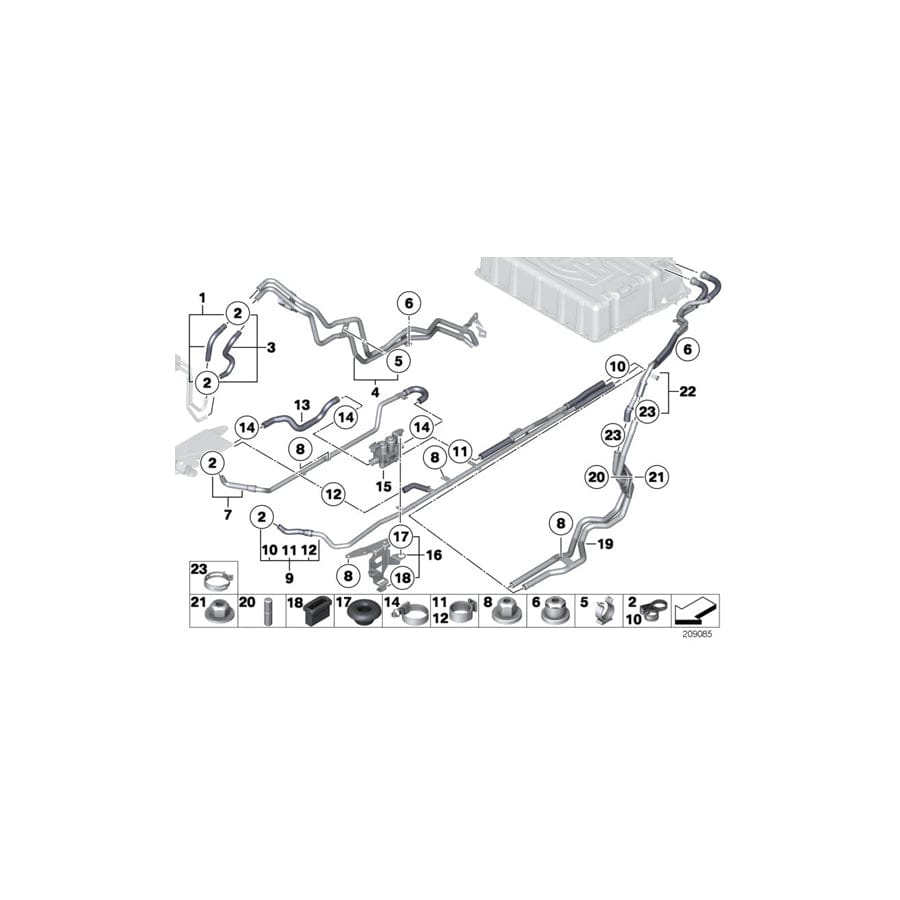 Genuine BMW 11611717245 E72 Hose Clamp (Inc. Hybrid X6)