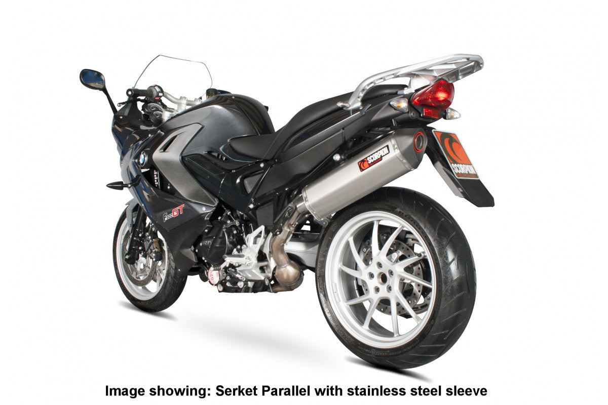 Scorpion RBM71CEO BMW Serket Parallel Slip-On - Carbon Fibre Sleeve (F800 GT / F800 R) | ML Performance UK UK