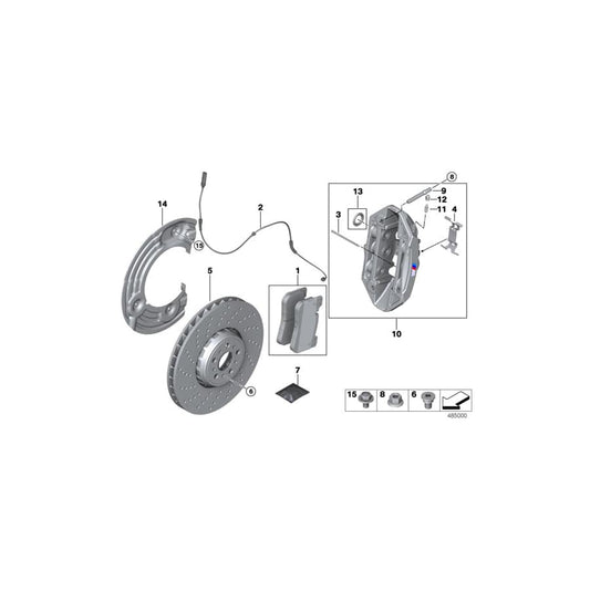 Genuine BMW 34118089940 F92 F93 F91 Caliper Housing Right (Inc. M5 & M8)