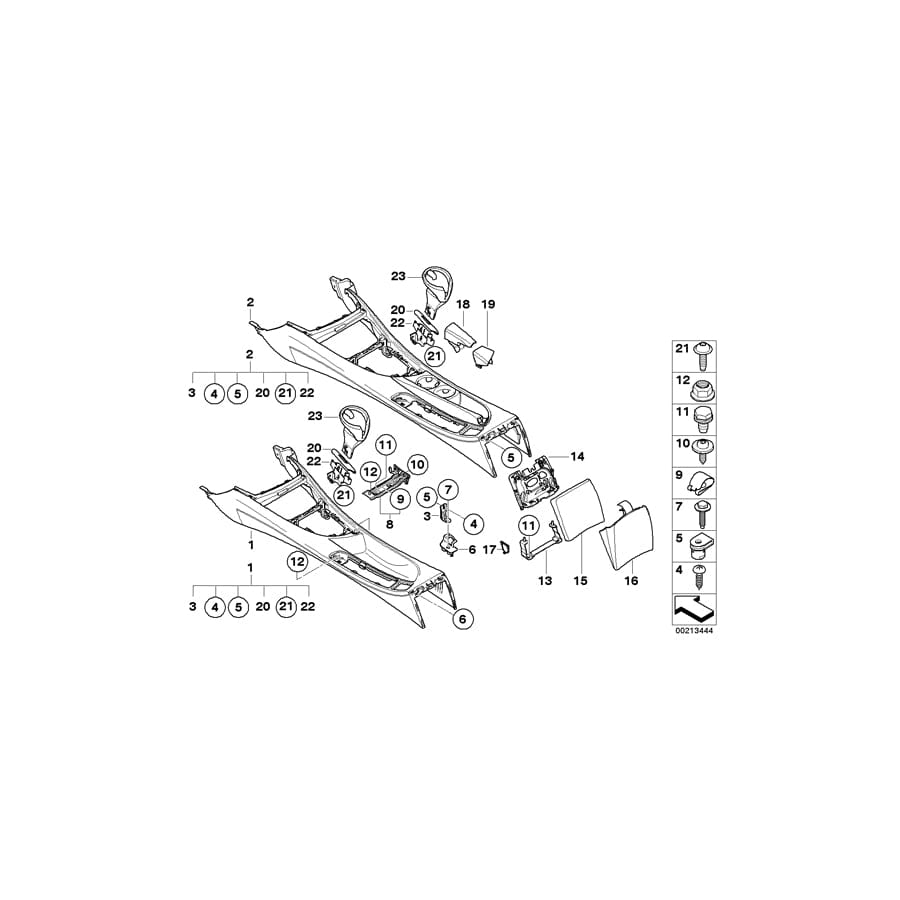 Genuine BMW 51169110446 E81 E82 E88 Screw Cover ALASKAGRAU (Inc. 120i, 118i & 123d)