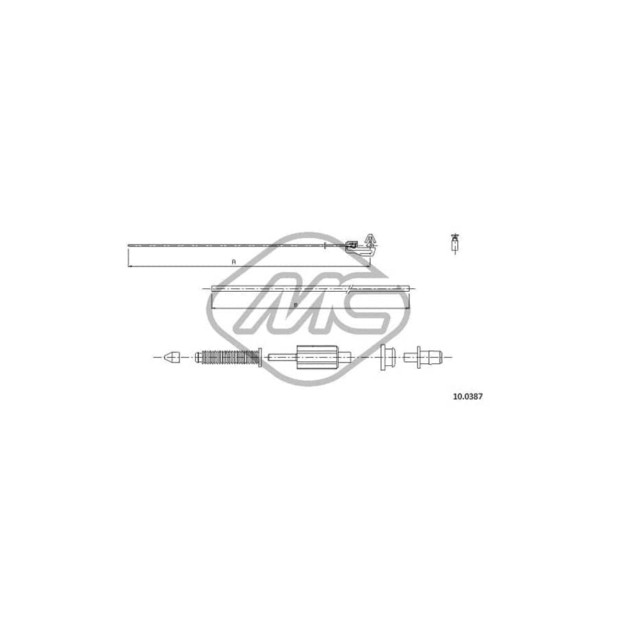 Metalcaucho 83200 Throttle Cable for RENAULT Clio I Hatchback